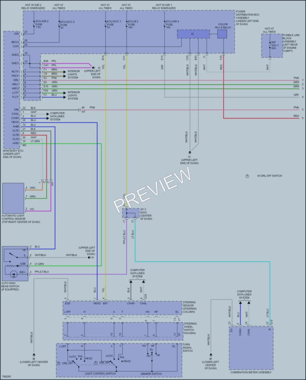 2022 Toyota CorollaCross Headlights wiring diagram preview