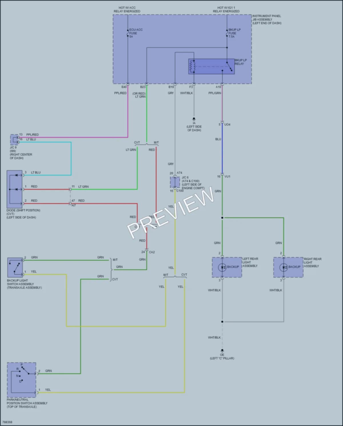 2022 Toyota CorollaHybrid Exterior Lights wiring diagram preview
