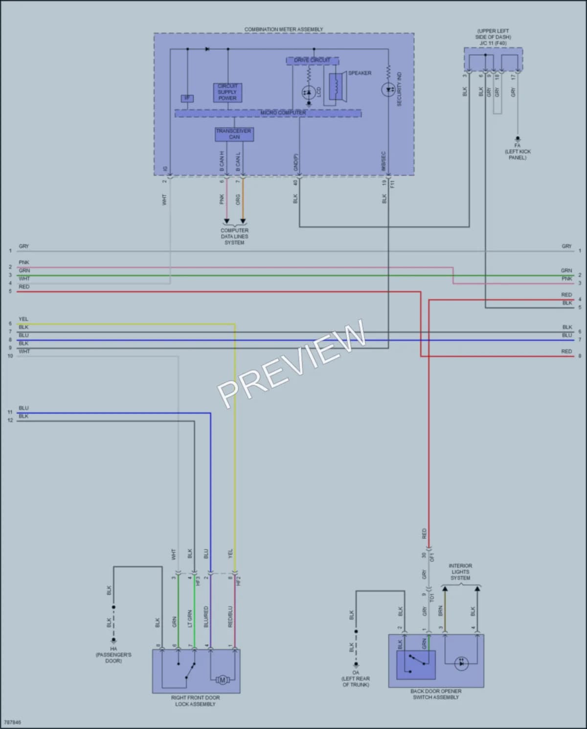 2022 Toyota GR86 Anti Theft wiring diagram preview