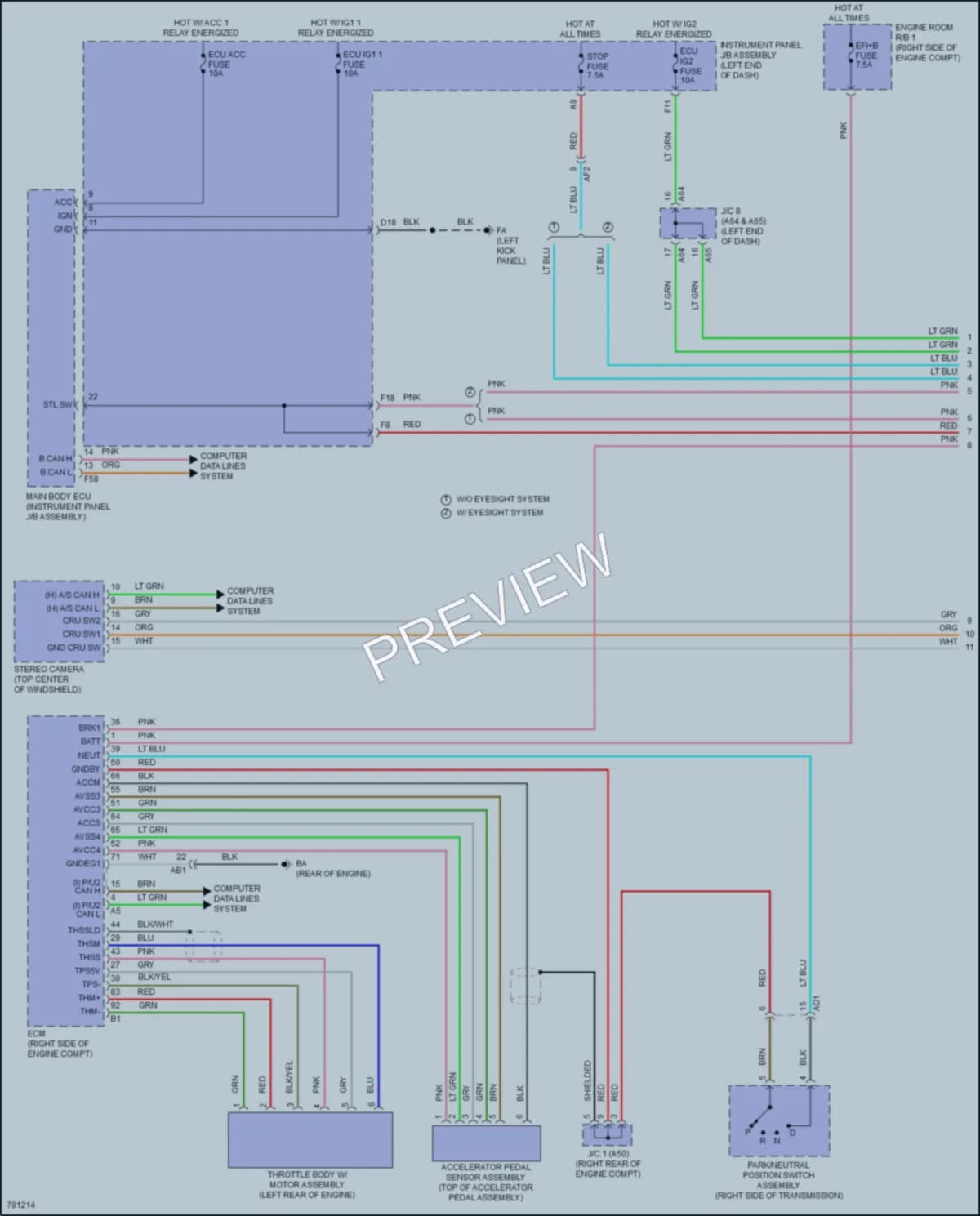 2022 Toyota GR86 Cruise Control wiring diagram preview