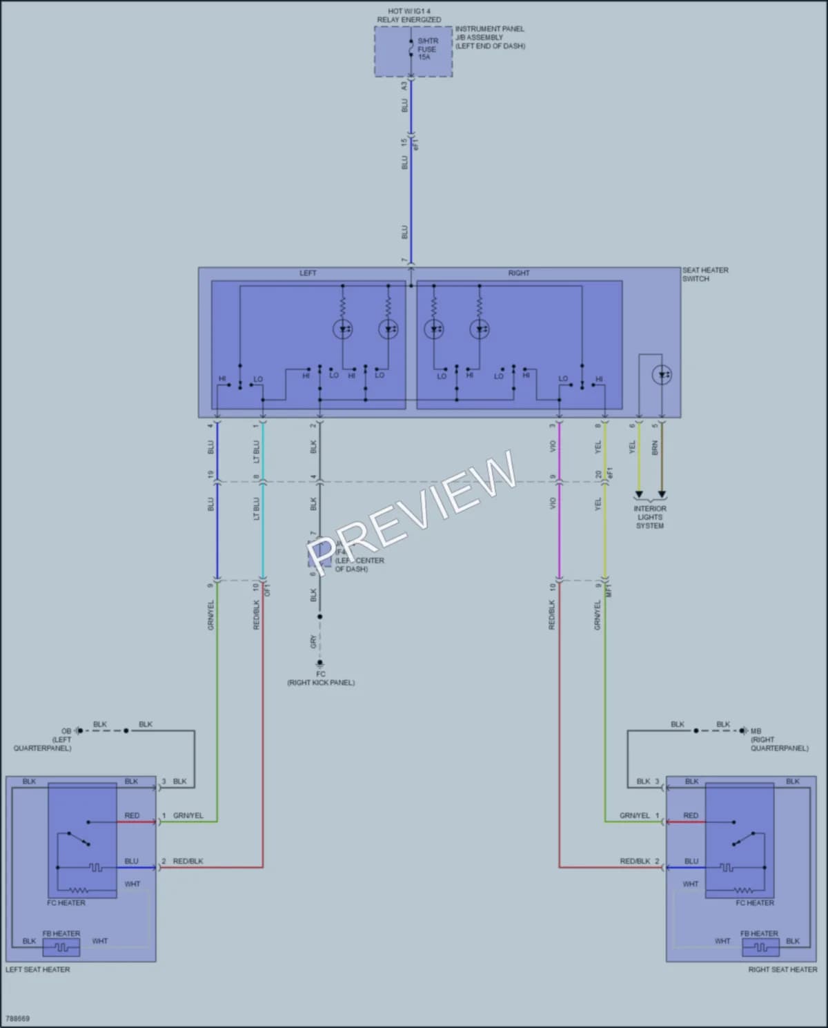 2022 Toyota GR86 Power Seats wiring diagram preview