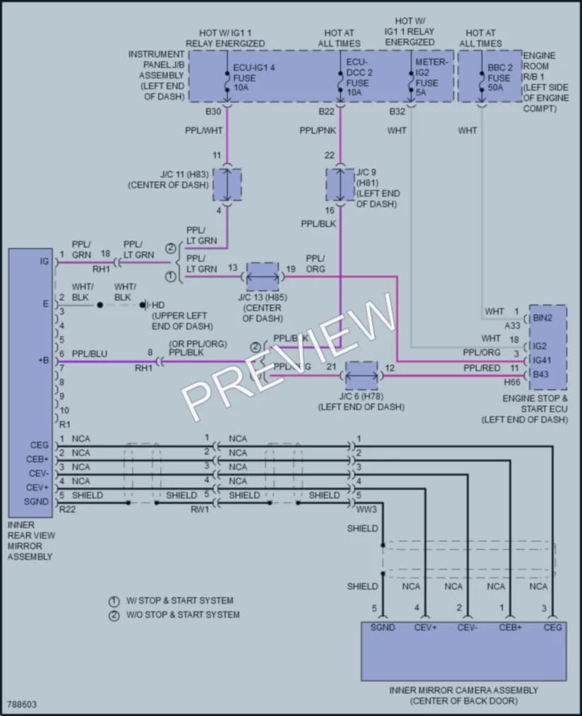 2022 Toyota HighlanderHybrid Power Mirrors wiring diagram preview
