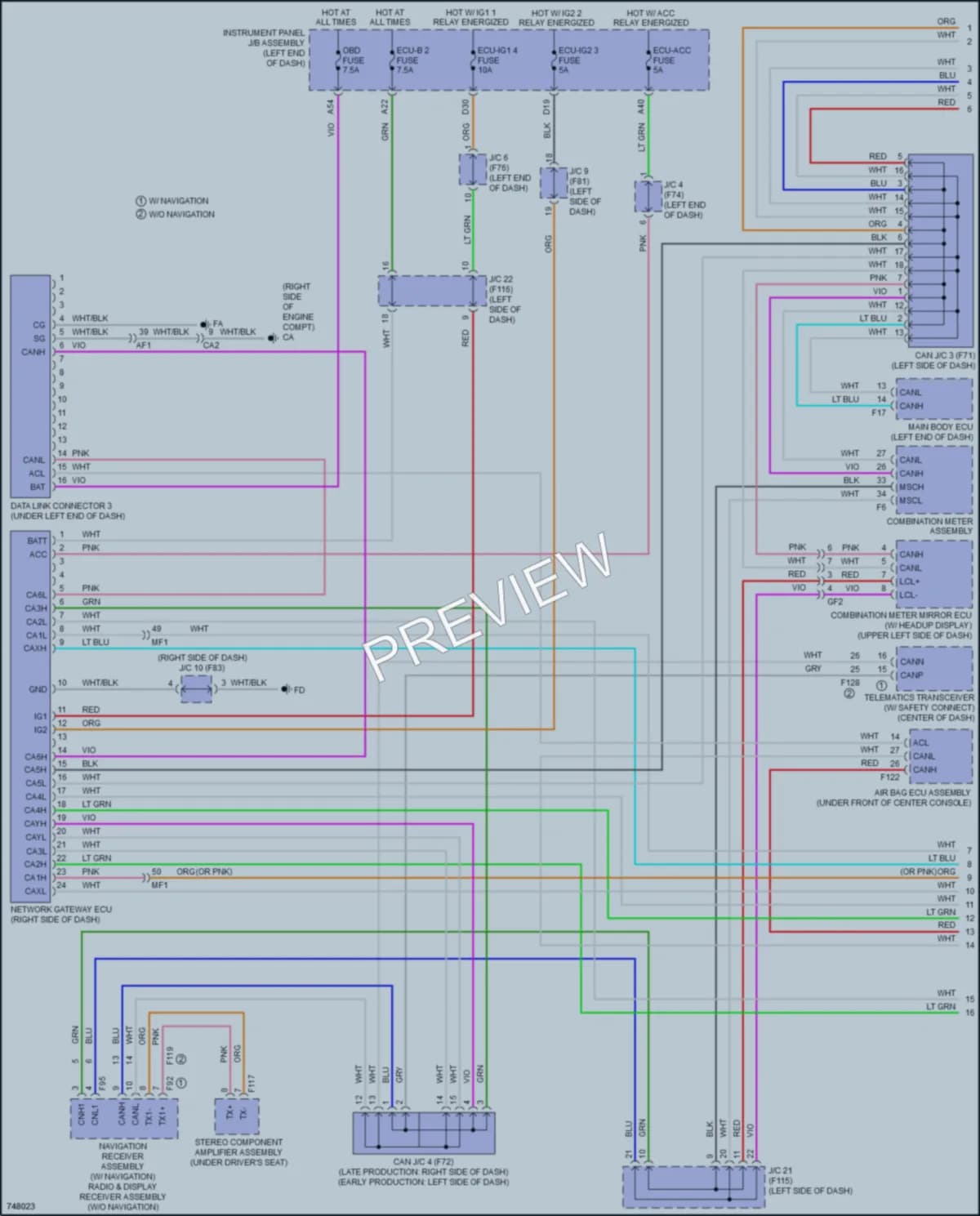 2022 Toyota Prius Computer Data Lines wiring diagram preview