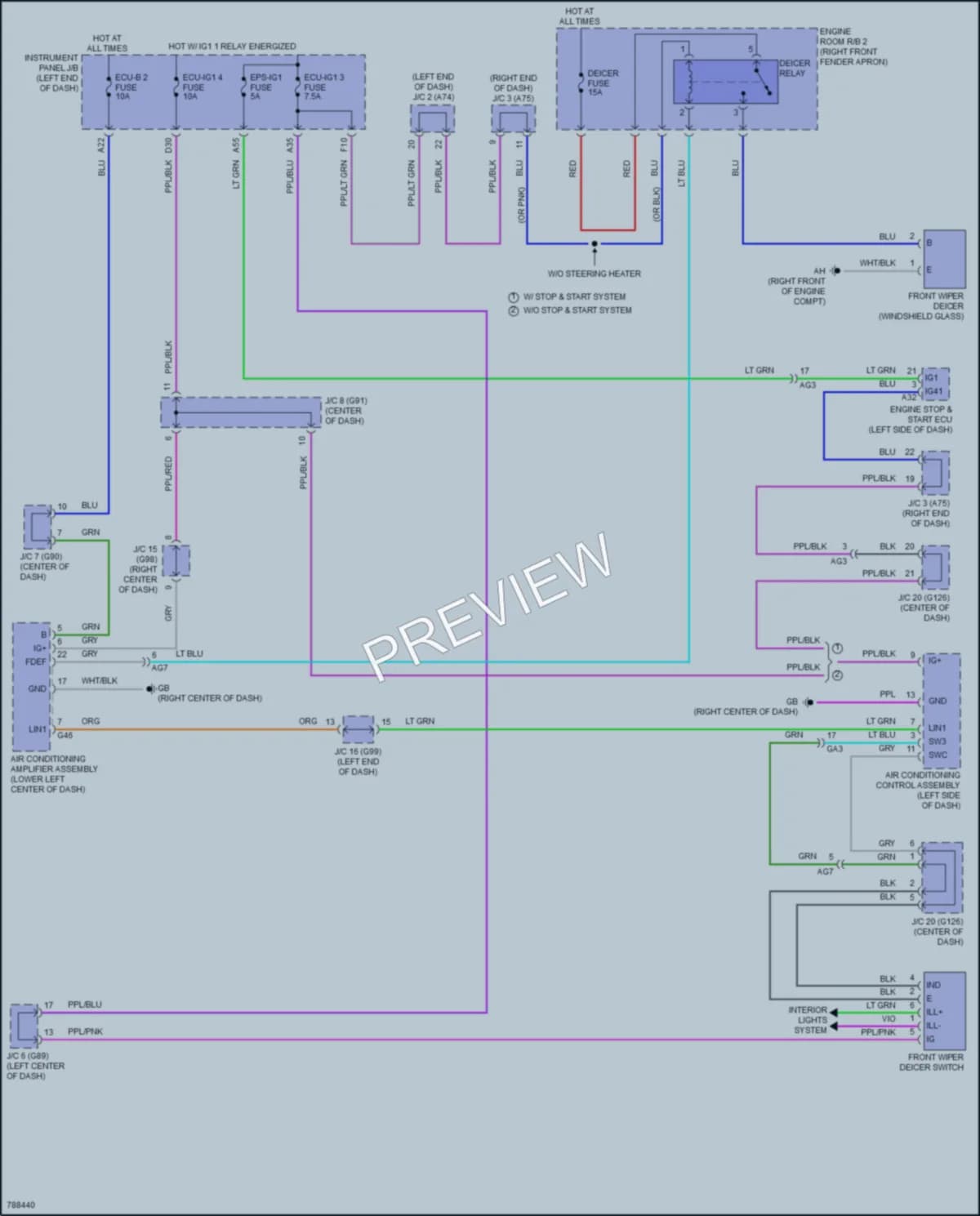 2022 Toyota RAV4 Defoggers wiring diagram preview