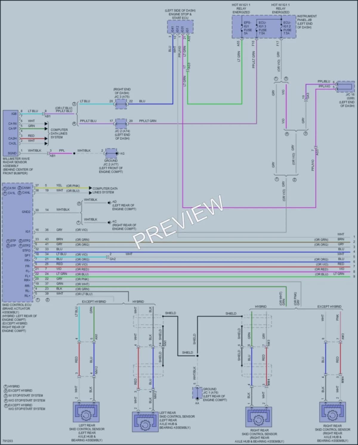 2022 Toyota RAV4Hybrid Cruise Control wiring diagram preview