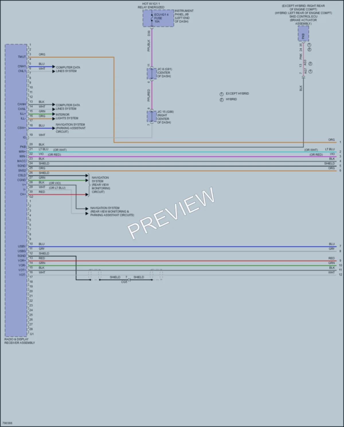 2022 Toyota RAV4Hybrid Radio wiring diagram preview