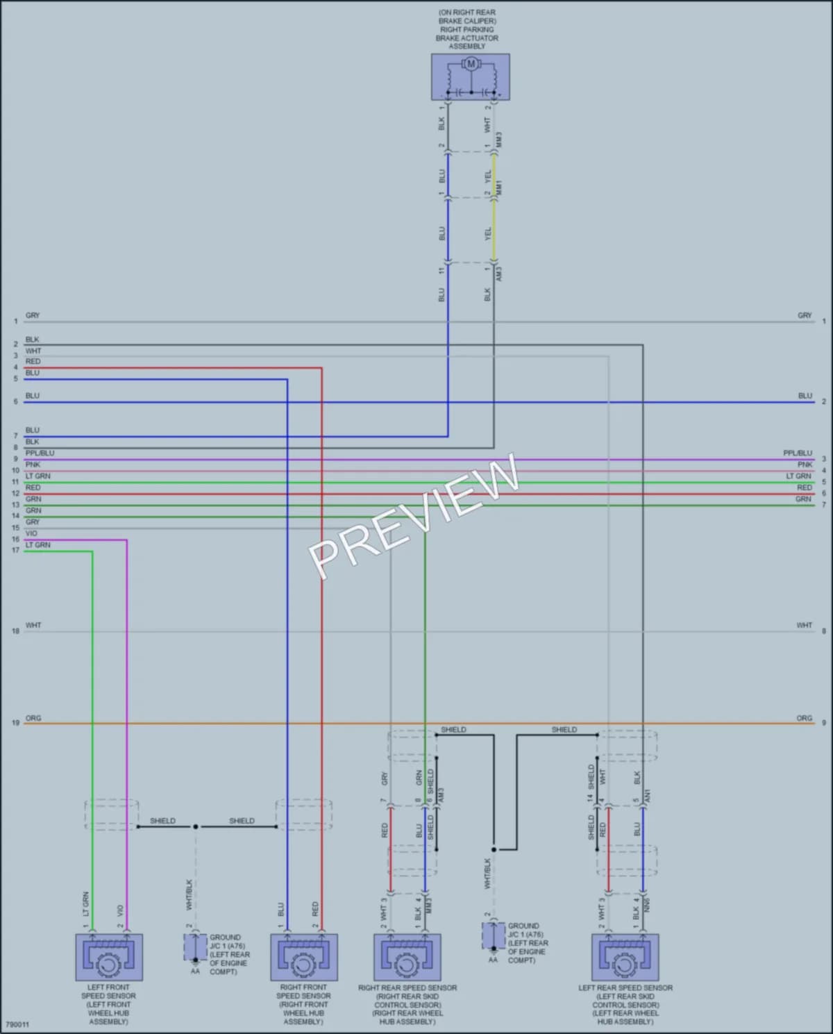 2022 Toyota RAV4Prime Anti Lock Brakes wiring diagram preview