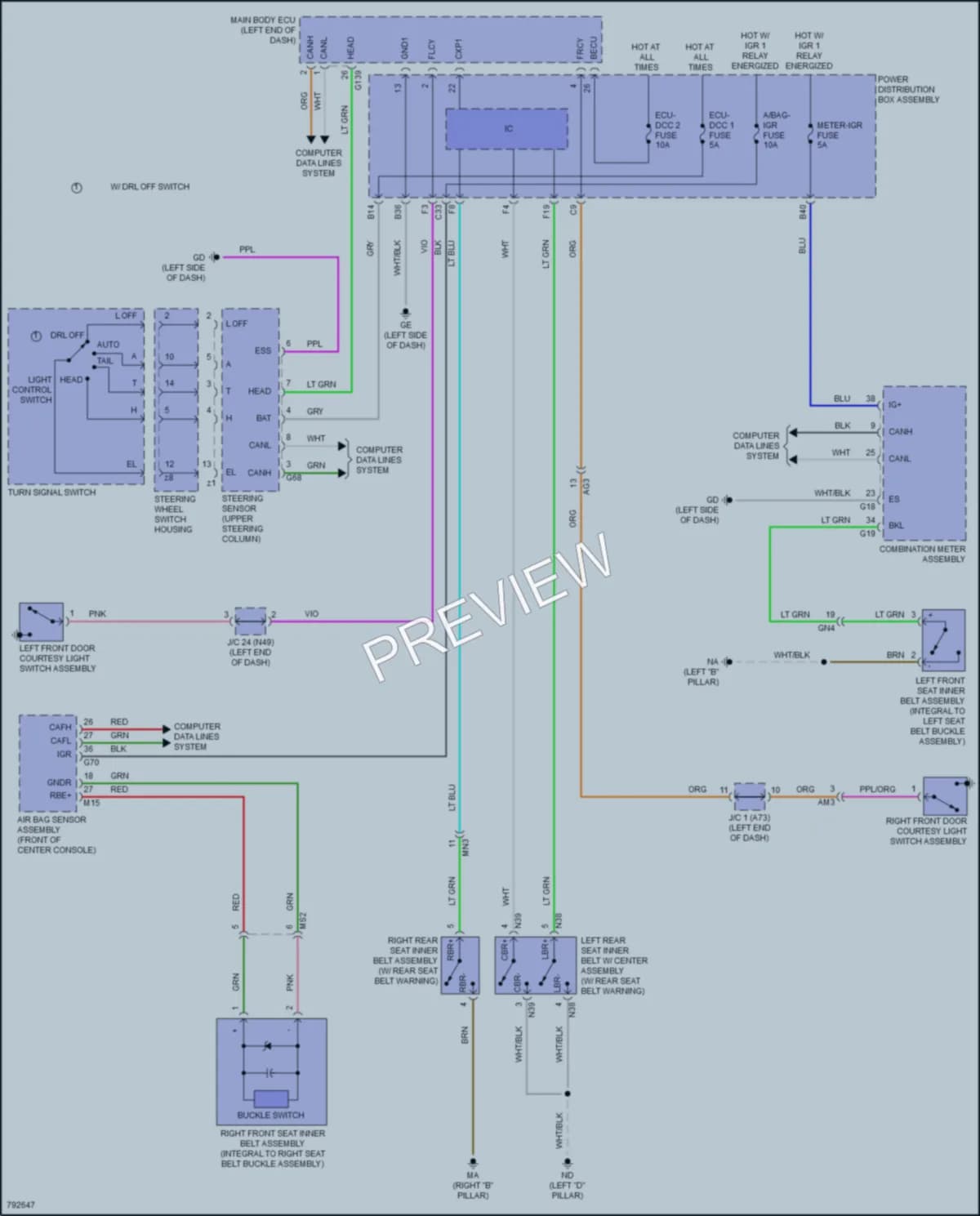 2022 Toyota RAV4Prime Warning Systems wiring diagram preview