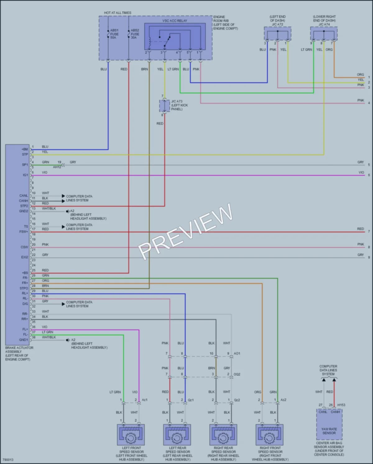 2022 Toyota Sequoia Anti Lock Brakes wiring diagram preview