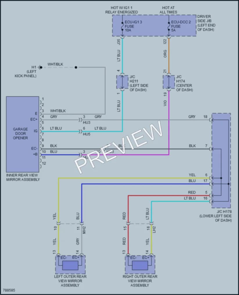 2022 Toyota Sequoia Power Mirrors wiring diagram preview
