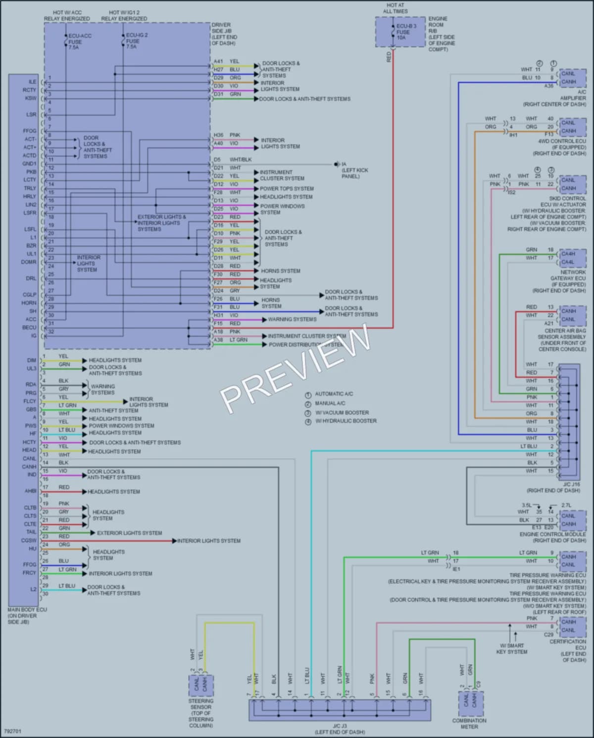 2022 Toyota Tacoma Body Control Modules wiring diagram preview