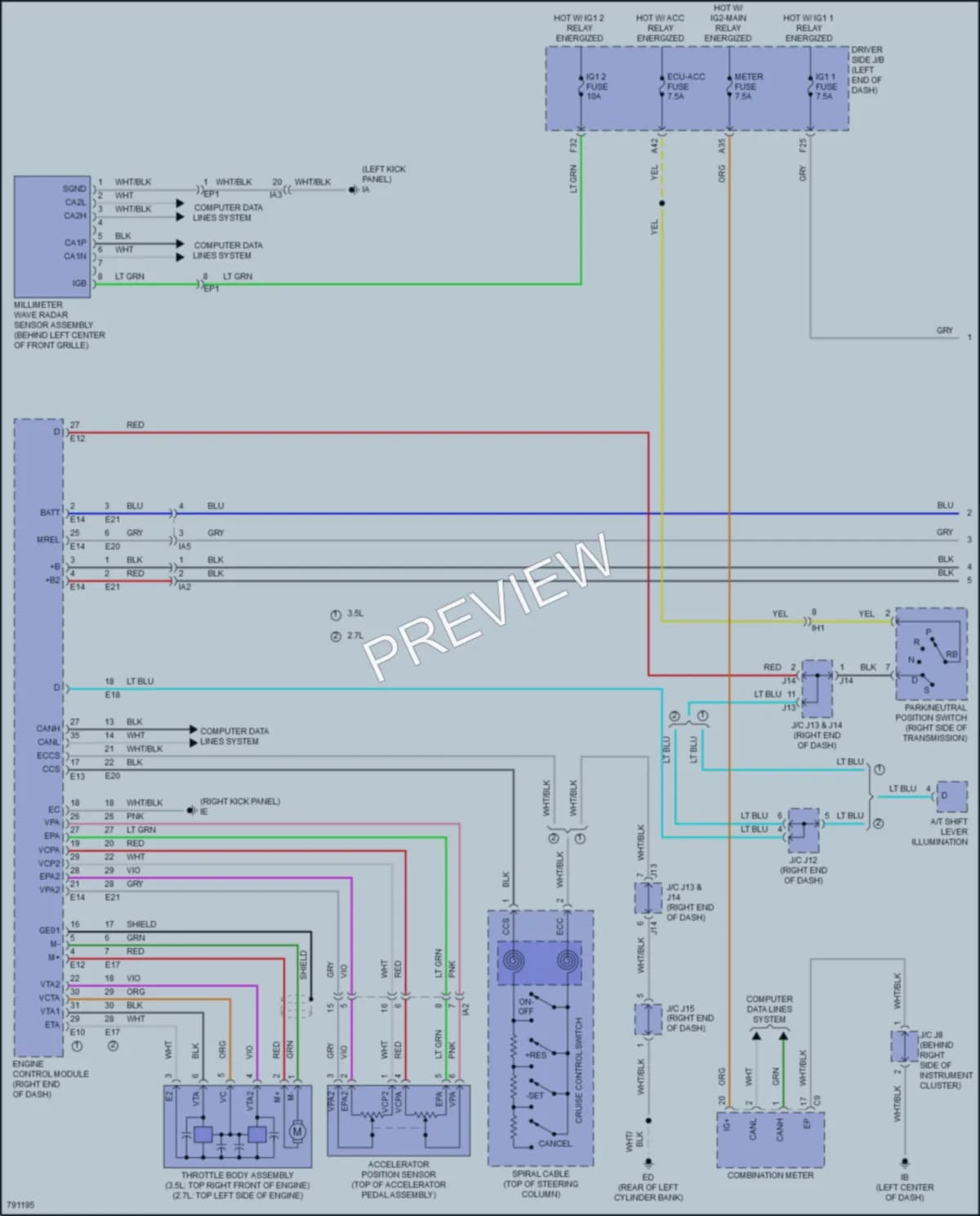 2022 Toyota Tacoma Cruise Control wiring diagram preview