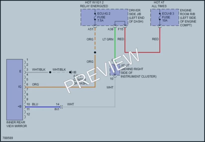 2022 Toyota Tacoma Power Mirrors wiring diagram preview