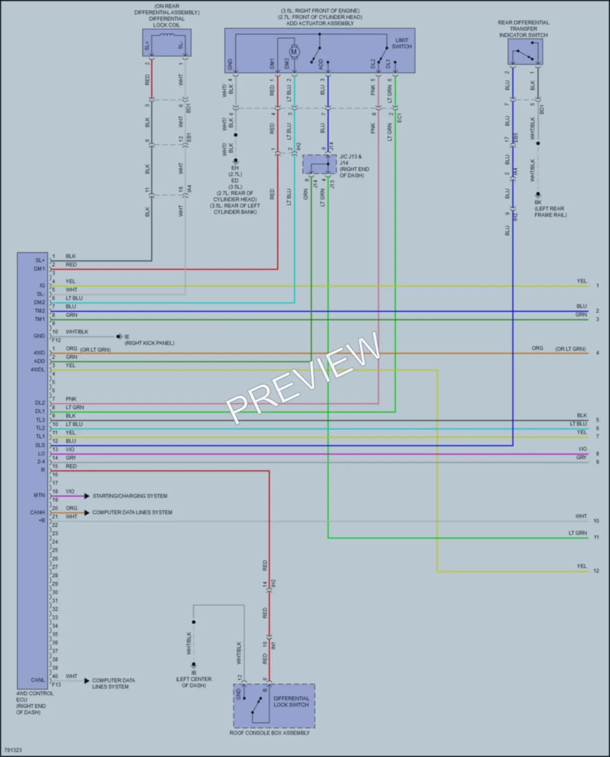 2022 Toyota Tacoma Transmission wiring diagram preview