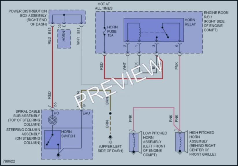 2022 Toyota Tundra Horn wiring diagram preview
