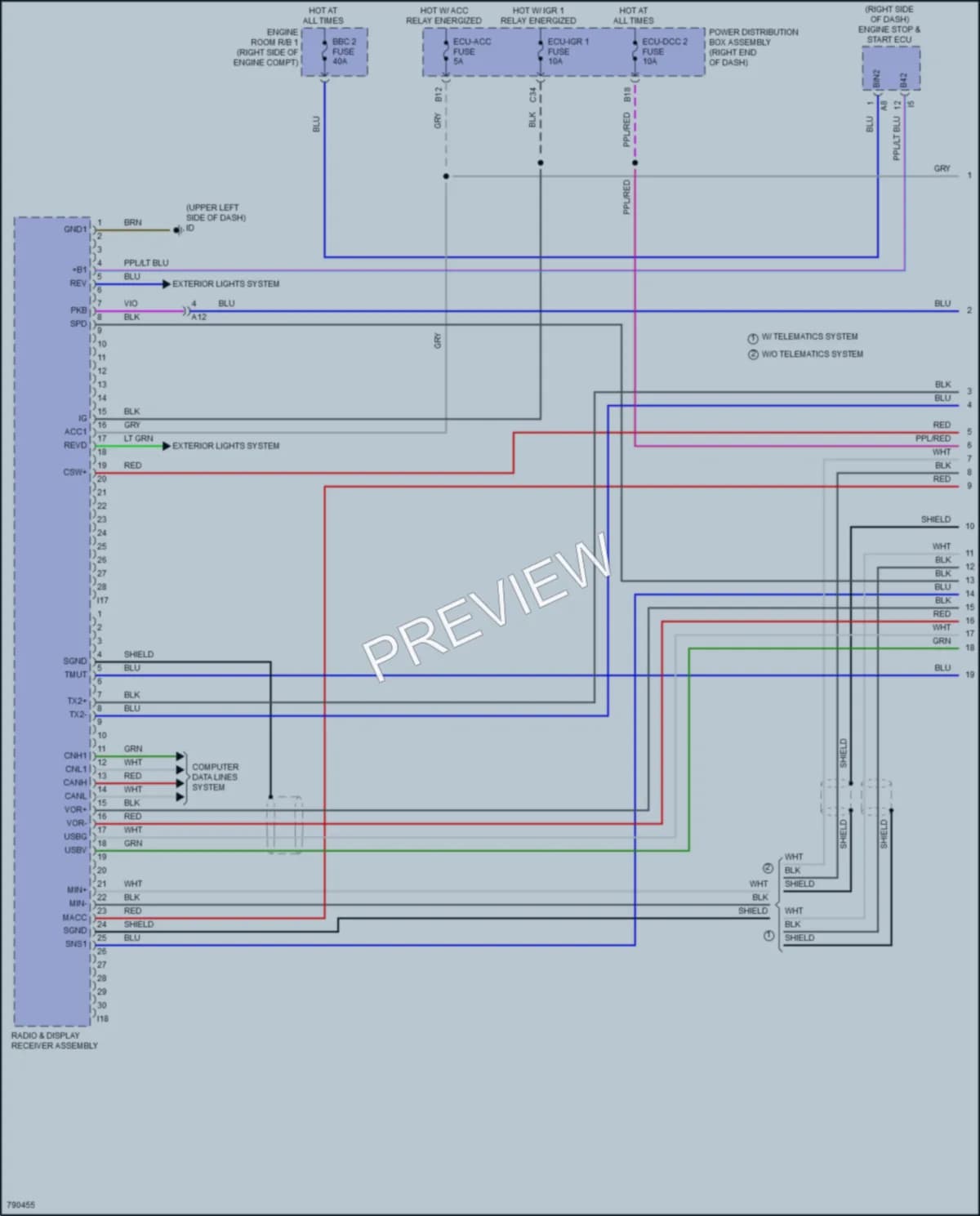 2022 Toyota Tundra Radio wiring diagram preview