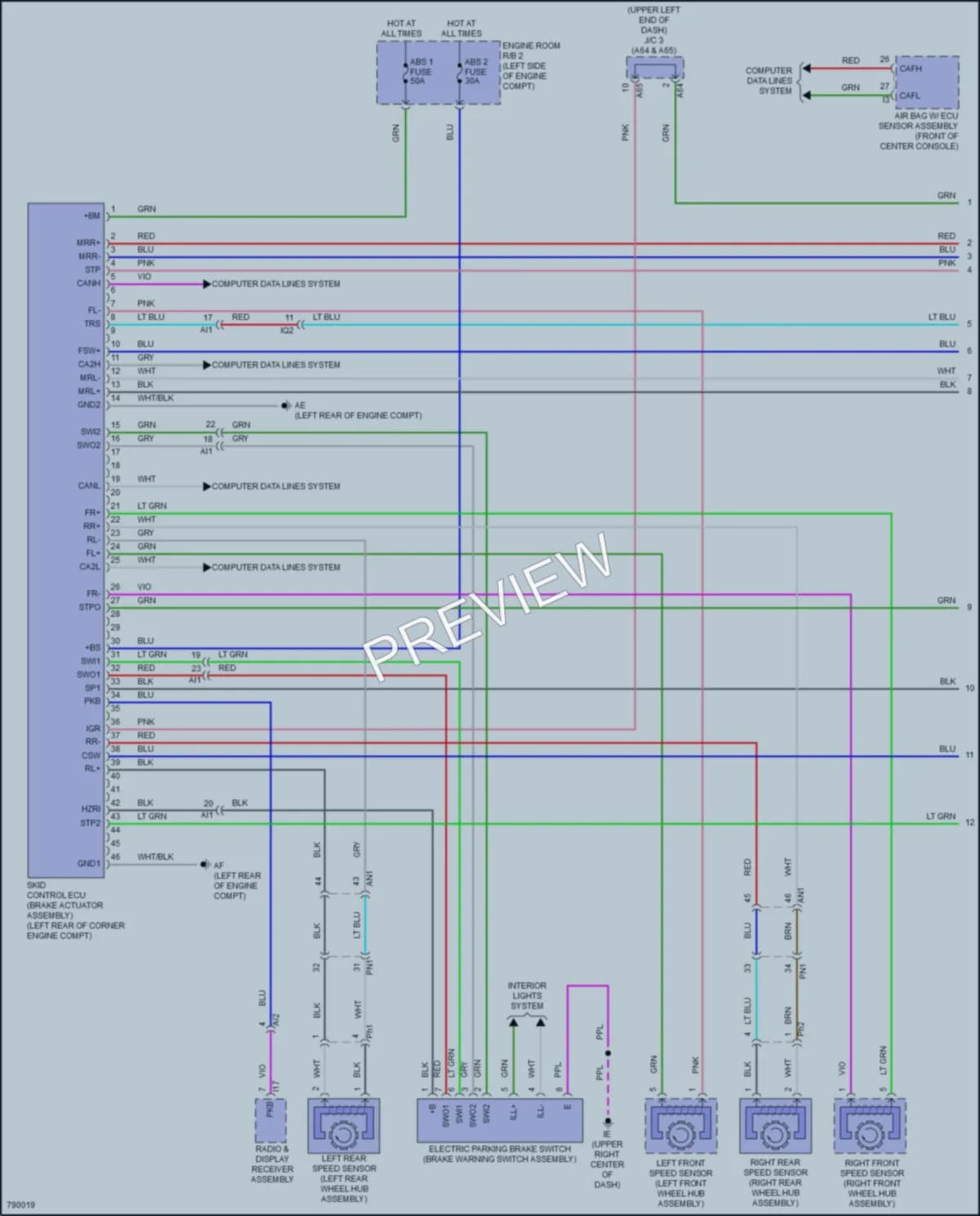 2022 Toyota TundraHybrid Anti Lock Brakes wiring diagram preview