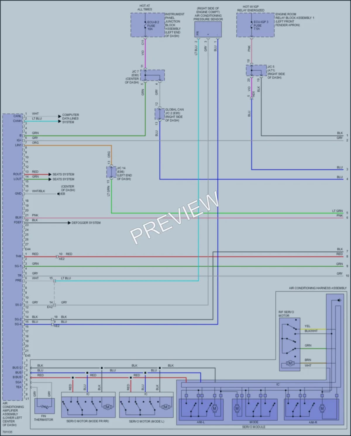 2022 Toyota VenzaHybrid Air Conditioning wiring diagram preview