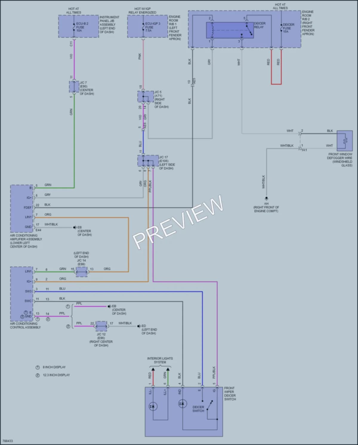 2022 Toyota VenzaHybrid Defoggers wiring diagram preview