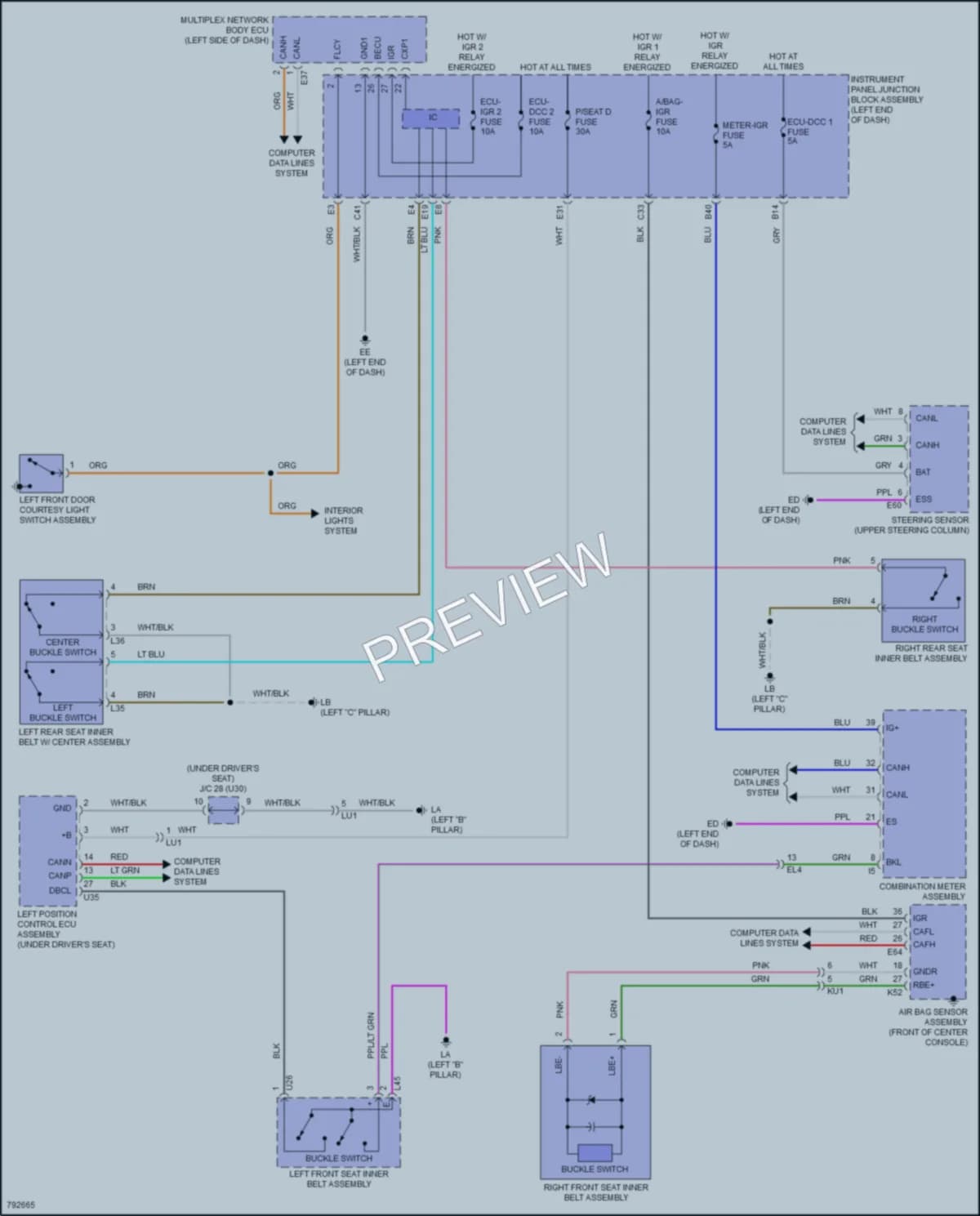 2022 Toyota VenzaHybrid Warning Systems wiring diagram preview