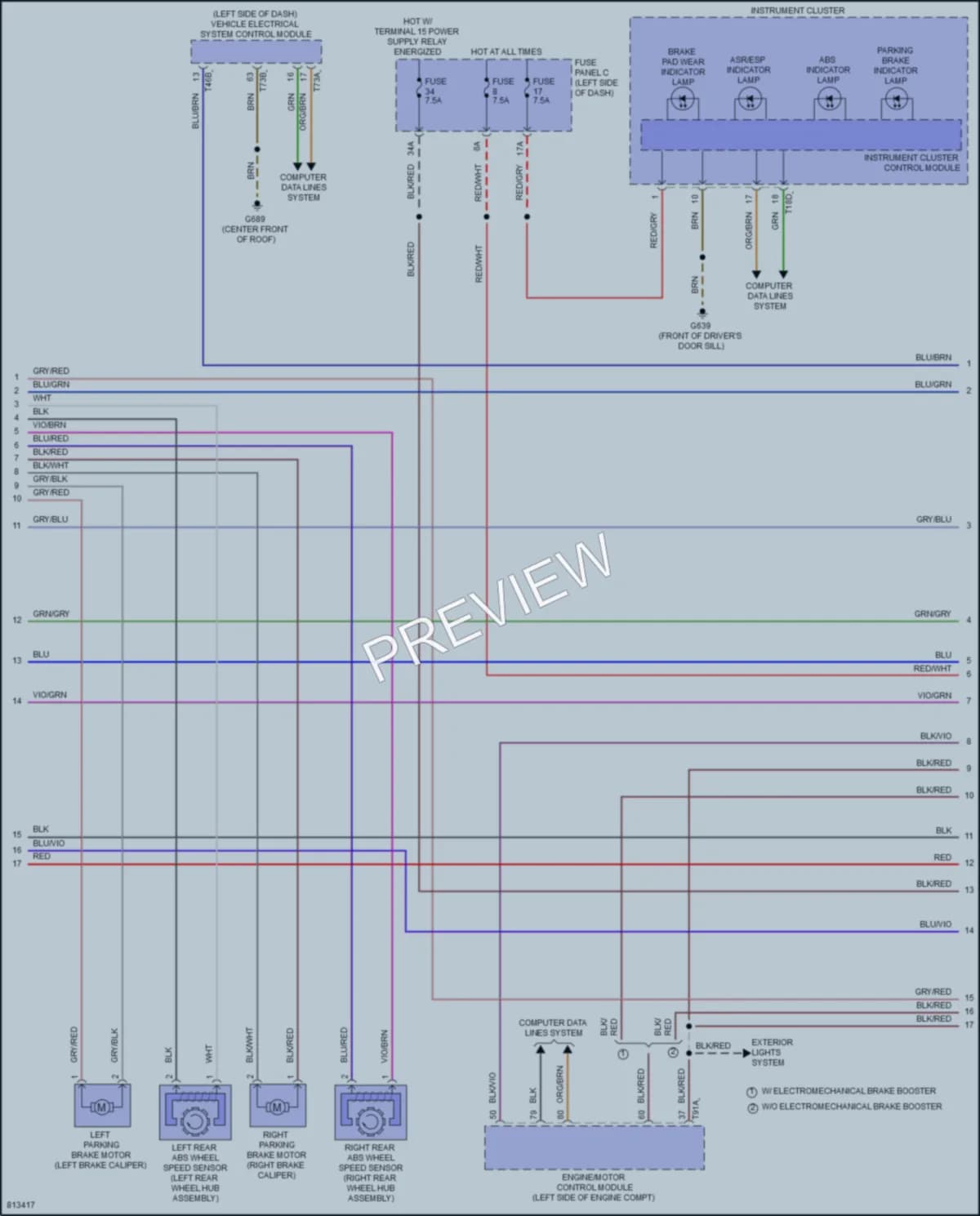 2022 Volkswagen Arteon Anti Lock Brakes wiring diagram preview