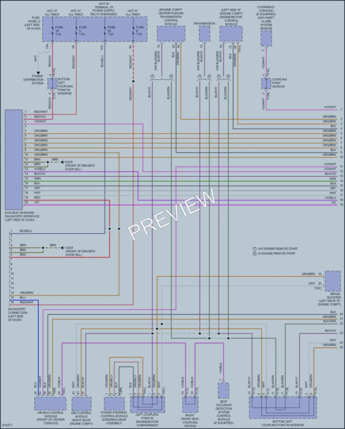2022 Volkswagen Arteon Computer Data Lines wiring diagram preview