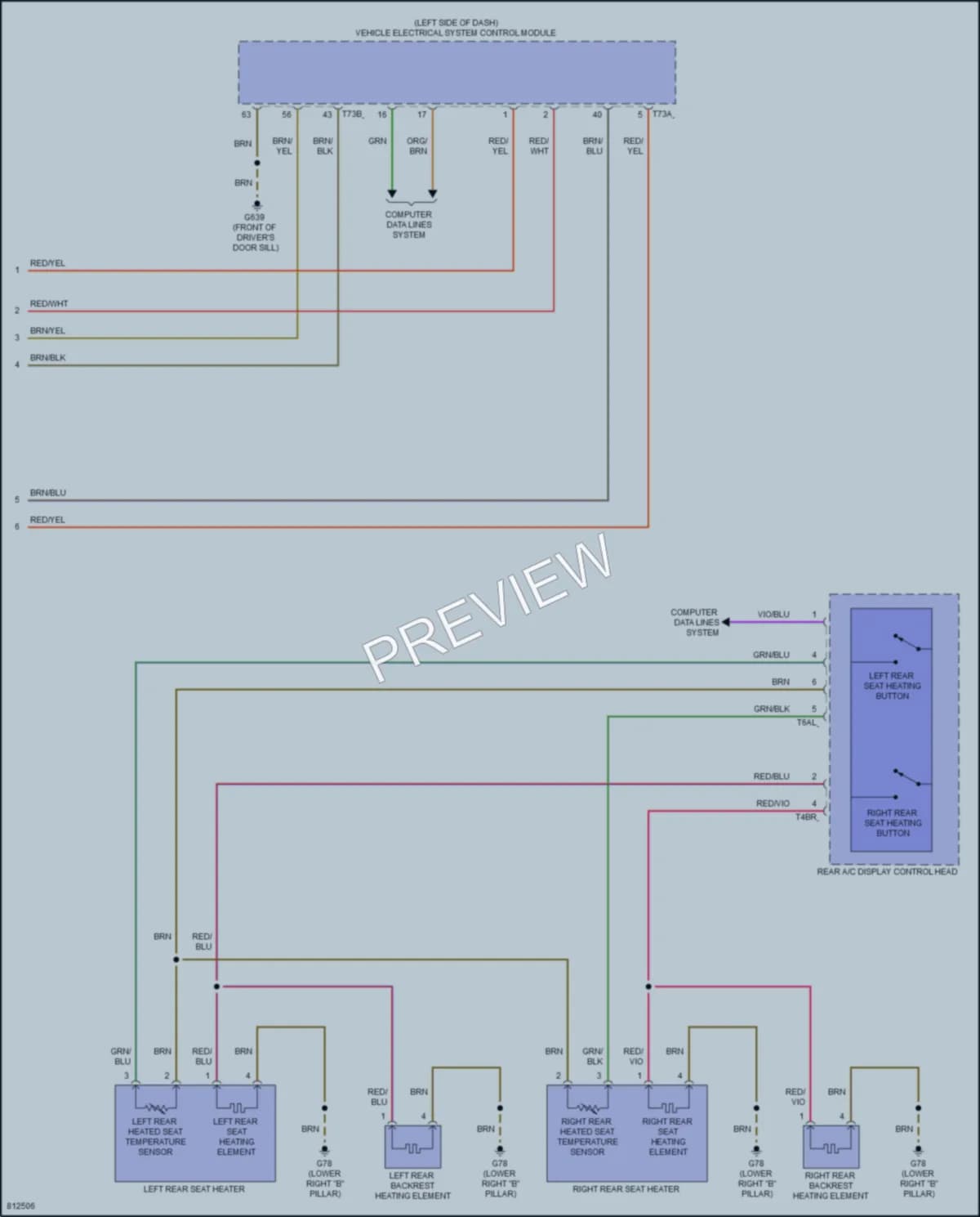 2022 Volkswagen Arteon Power Seats wiring diagram preview