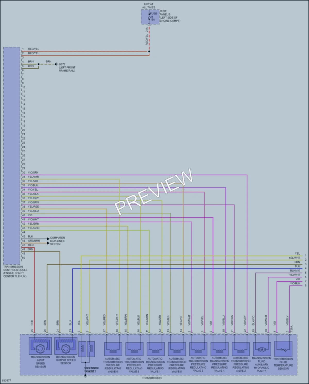 2022 Volkswagen Arteon Transmission wiring diagram preview