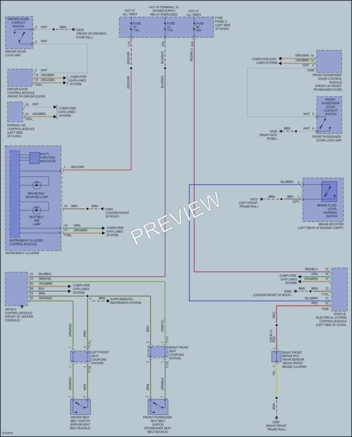 2022 Volkswagen Arteon Warning Systems wiring diagram preview