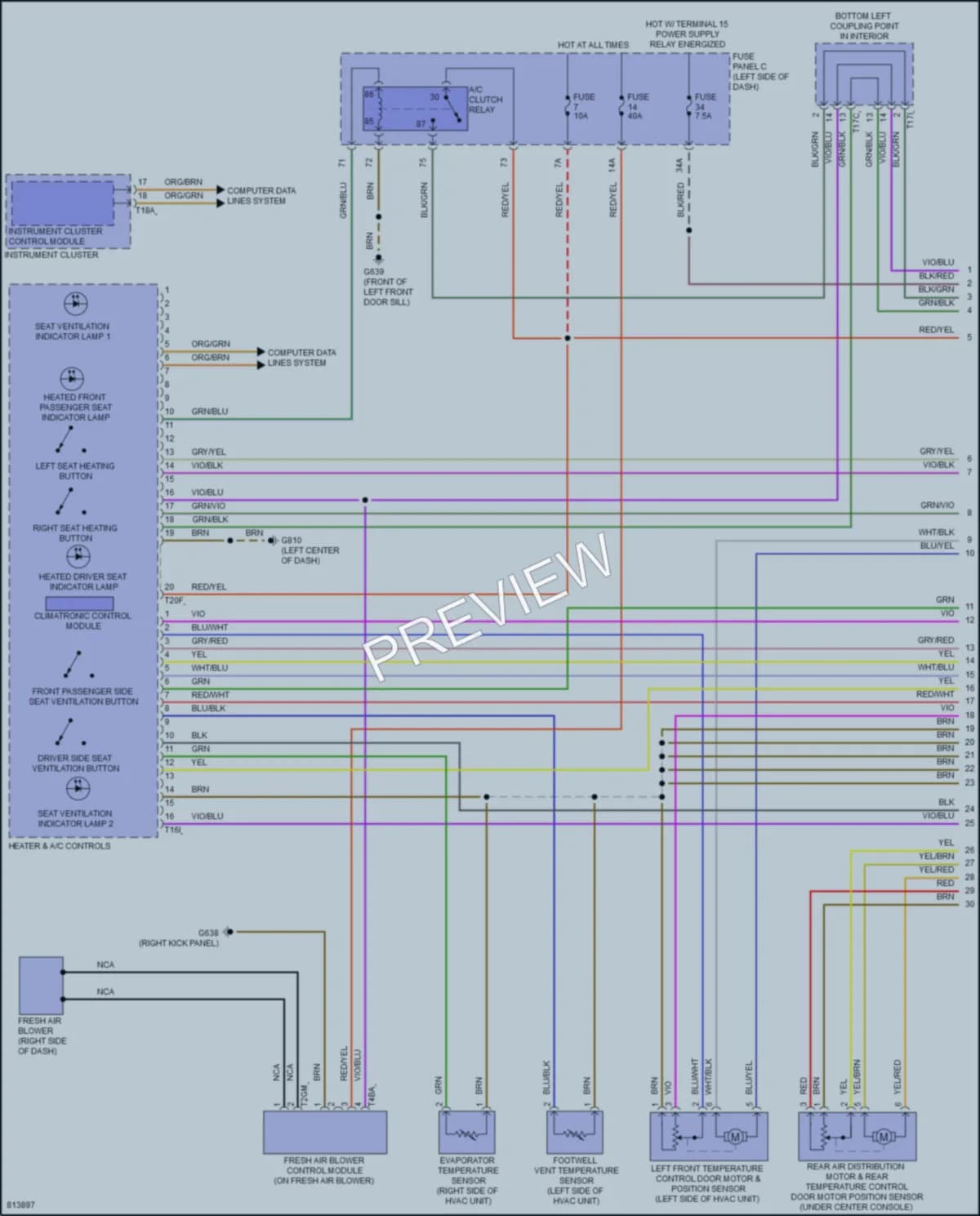 2022 Volkswagen AtlasCrossSport Air Conditioning wiring diagram preview