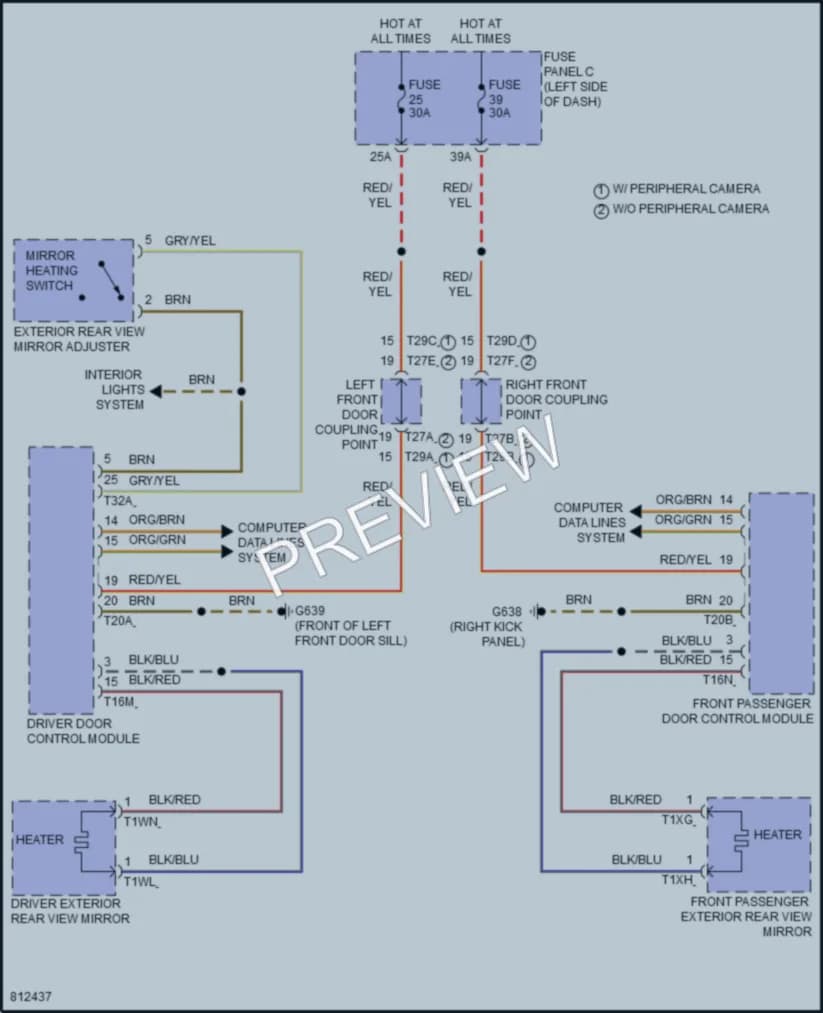 2022 Volkswagen AtlasCrossSport Defoggers wiring diagram preview