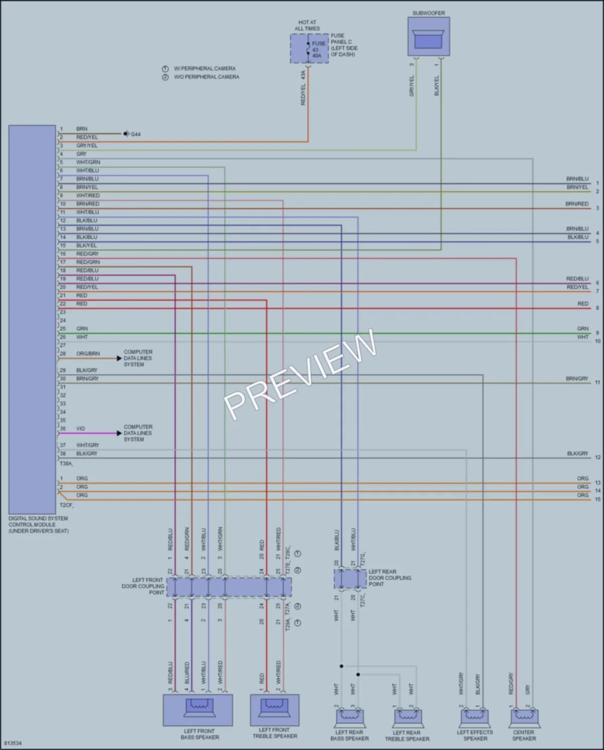 2022 Volkswagen AtlasCrossSport Radio wiring diagram preview