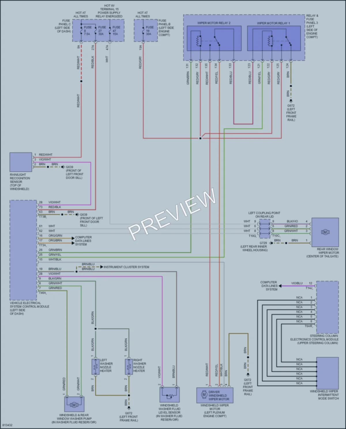 2022 Volkswagen AtlasCrossSport Wiper Washer wiring diagram preview