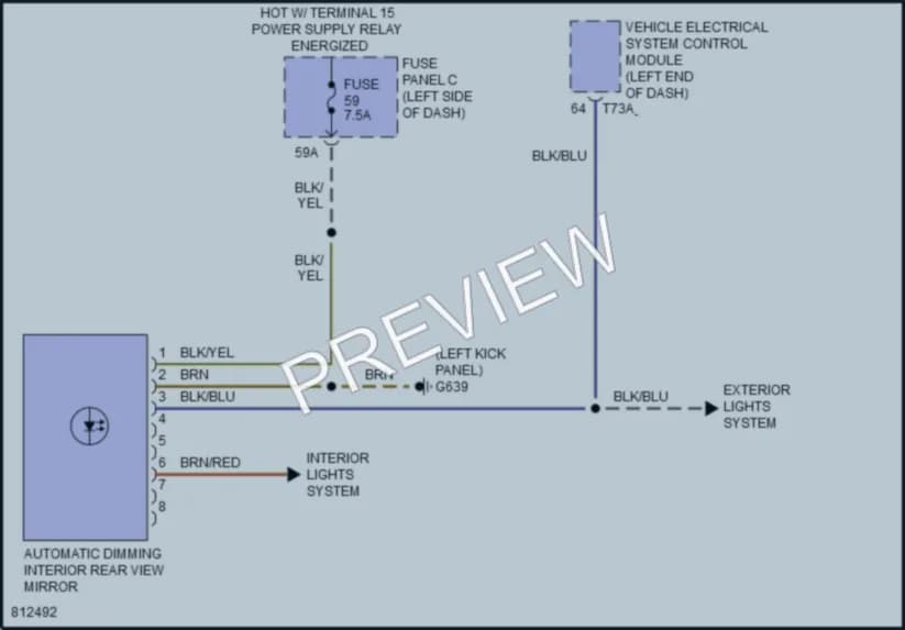 2022 Volkswagen GolfR Power Mirrors wiring diagram preview