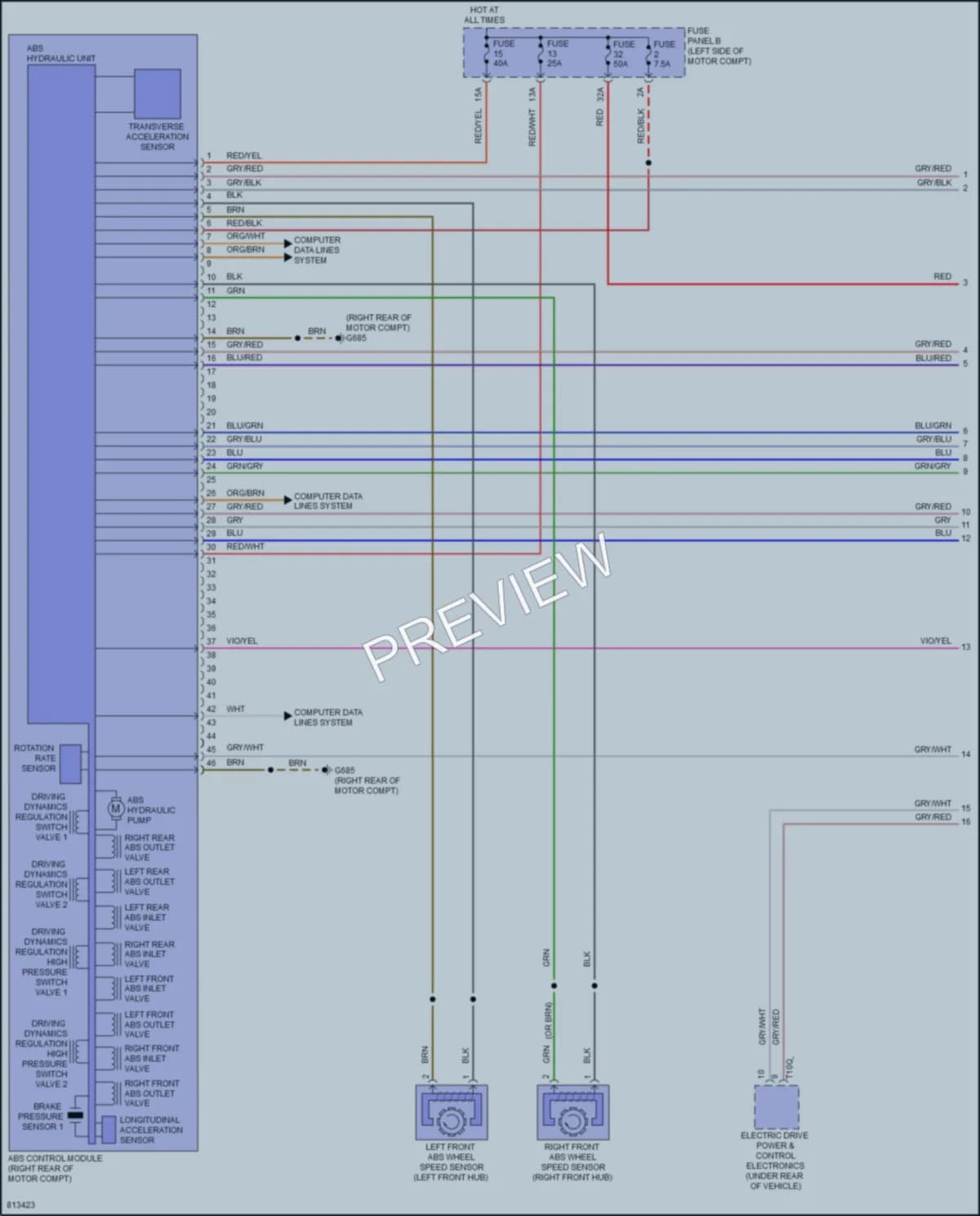 2022 Volkswagen ID4 Anti Lock Brakes wiring diagram preview