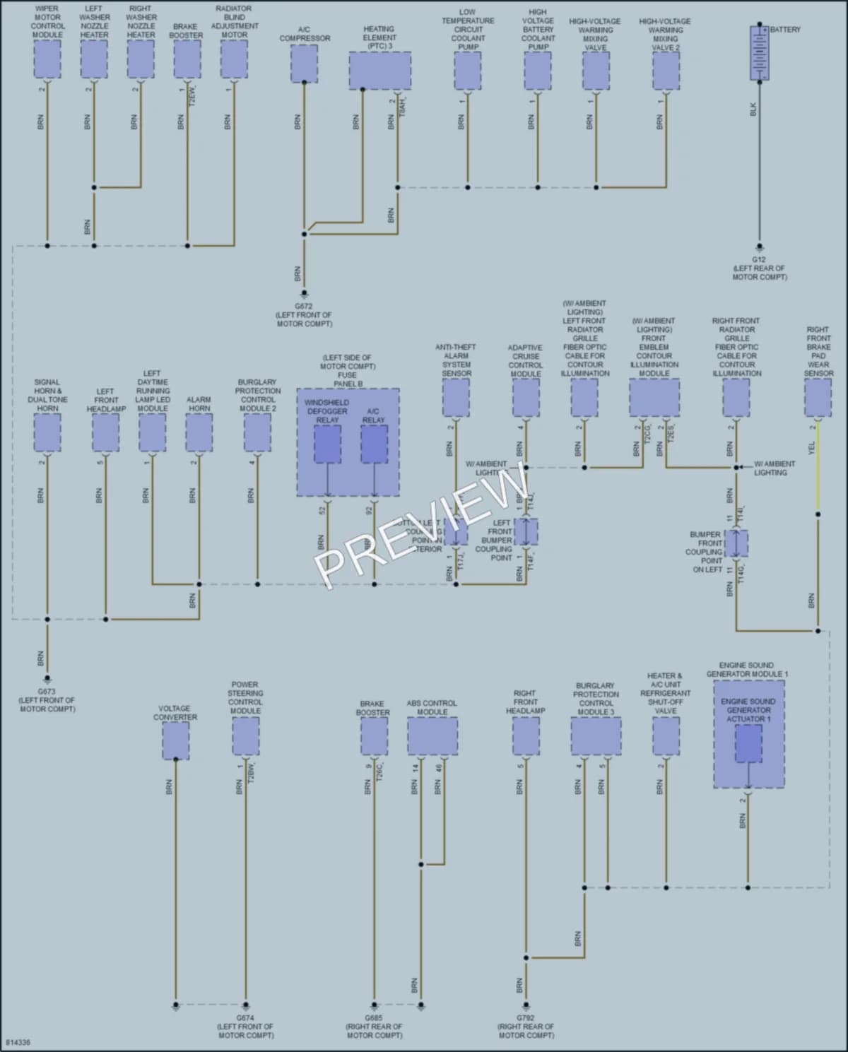 2022 Volkswagen ID4 Ground Distribution wiring diagram preview