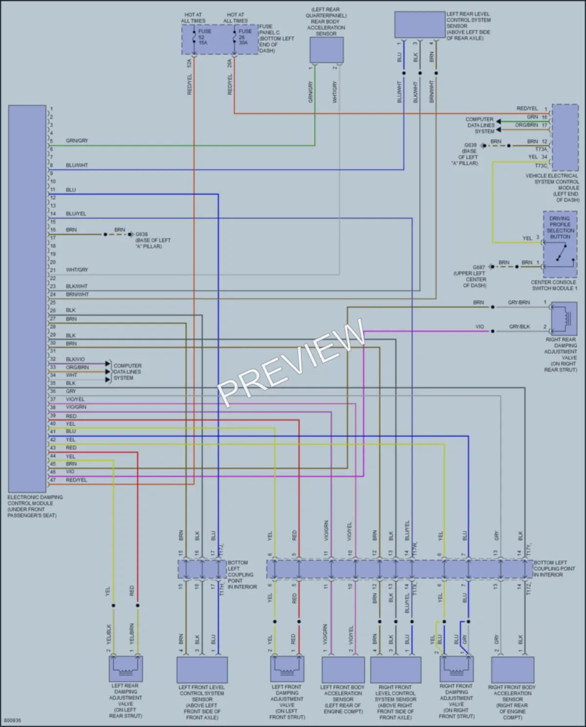 2022 Volkswagen Jetta Electronic Suspension wiring diagram preview