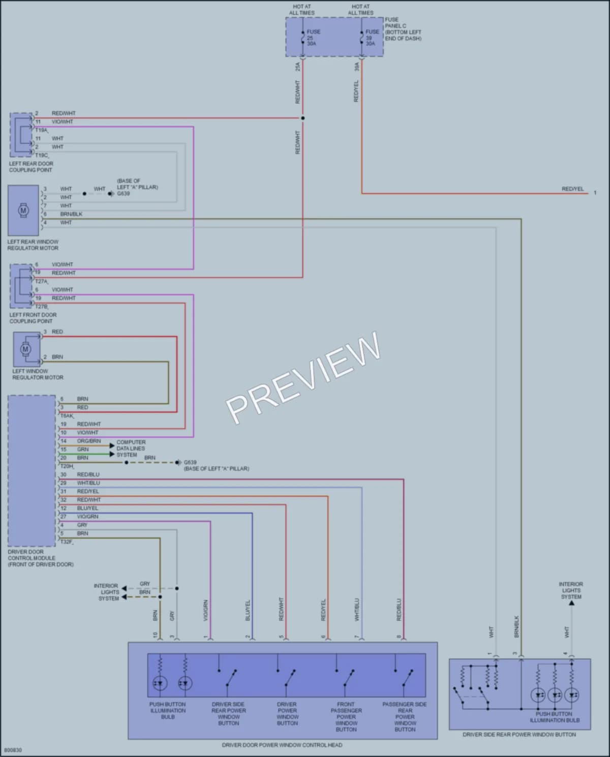 2022 Volkswagen Jetta Power Windows wiring diagram preview