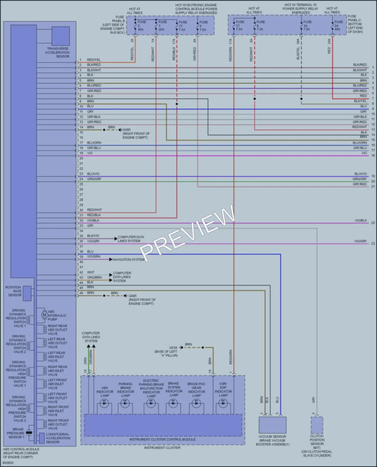 2022 Volkswagen JettaGLI Anti Lock Brakes wiring diagram preview