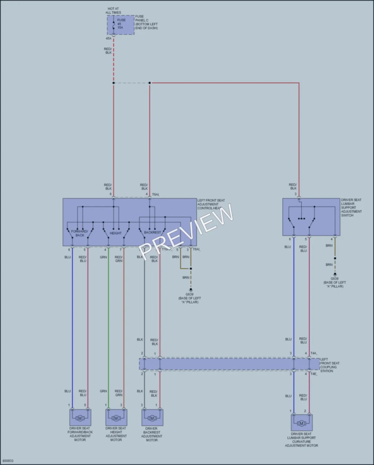 2022 Volkswagen JettaGLI Power Seats wiring diagram preview