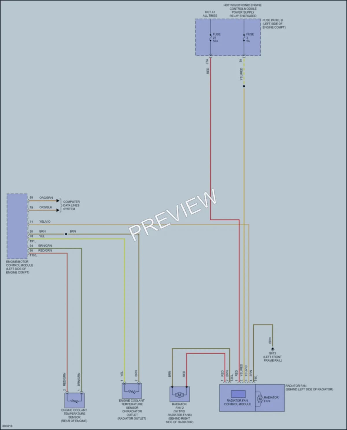 2022 Volkswagen Passat Cooling Fan wiring diagram preview