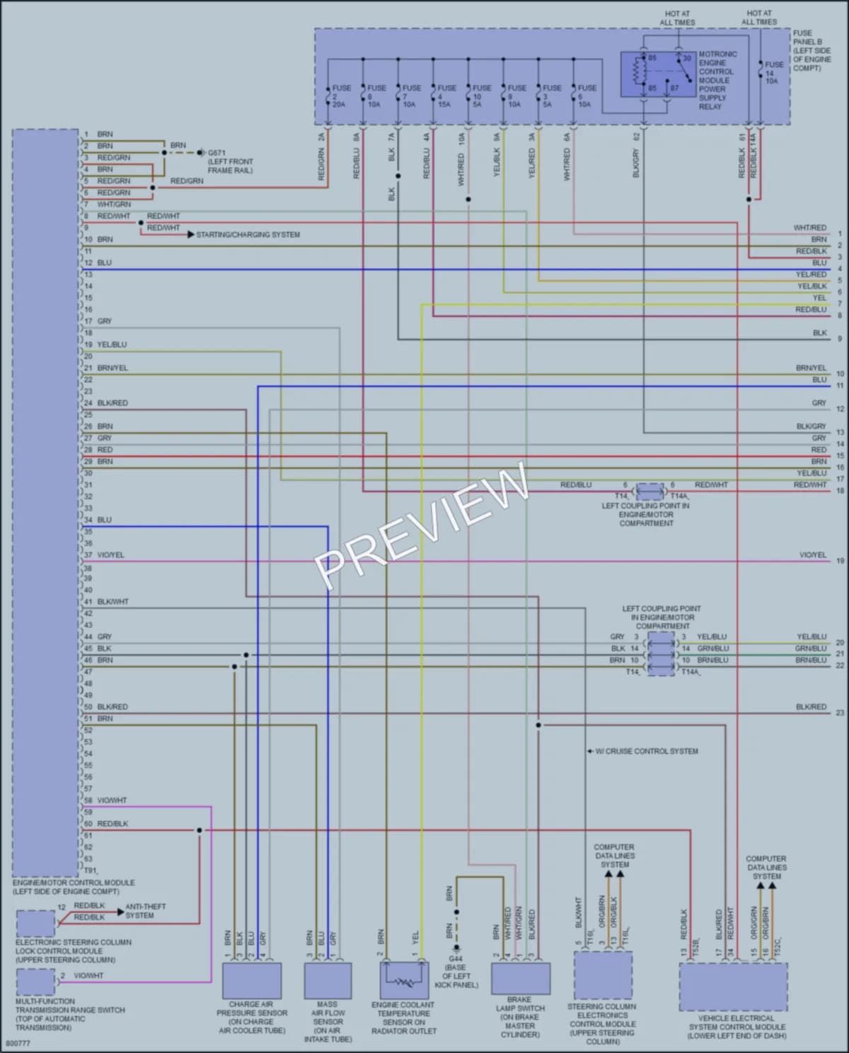 2022 Volkswagen Passat Engine Performance wiring diagram preview