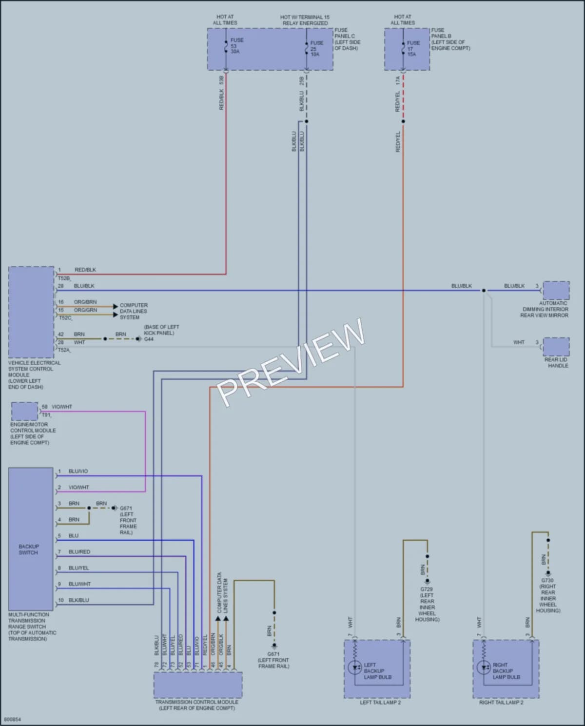 2022 Volkswagen Passat Exterior Lights wiring diagram preview