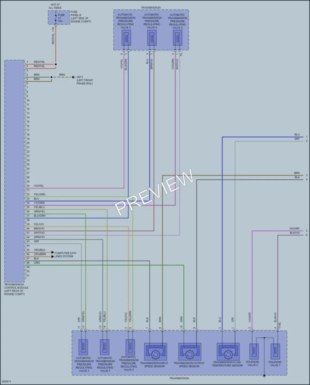 2022 Volkswagen Passat Transmission wiring diagram preview
