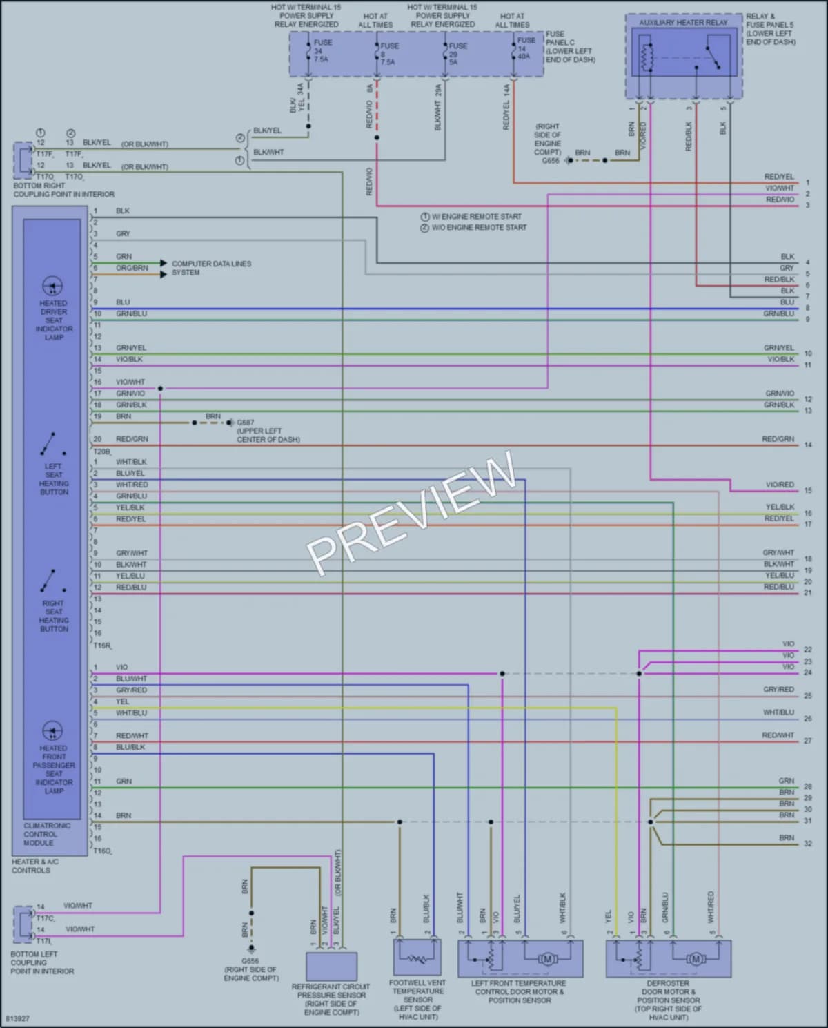 2022 Volkswagen Taos Air Conditioning wiring diagram preview