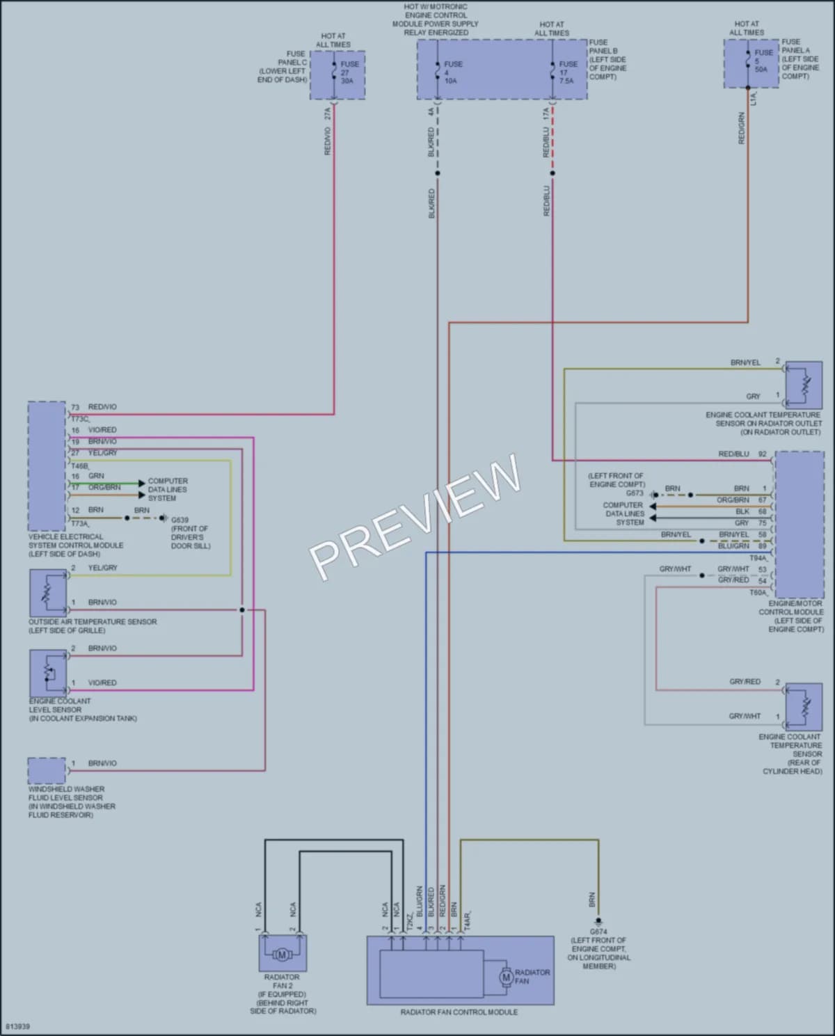 2022 Volkswagen Taos Cooling Fan wiring diagram preview