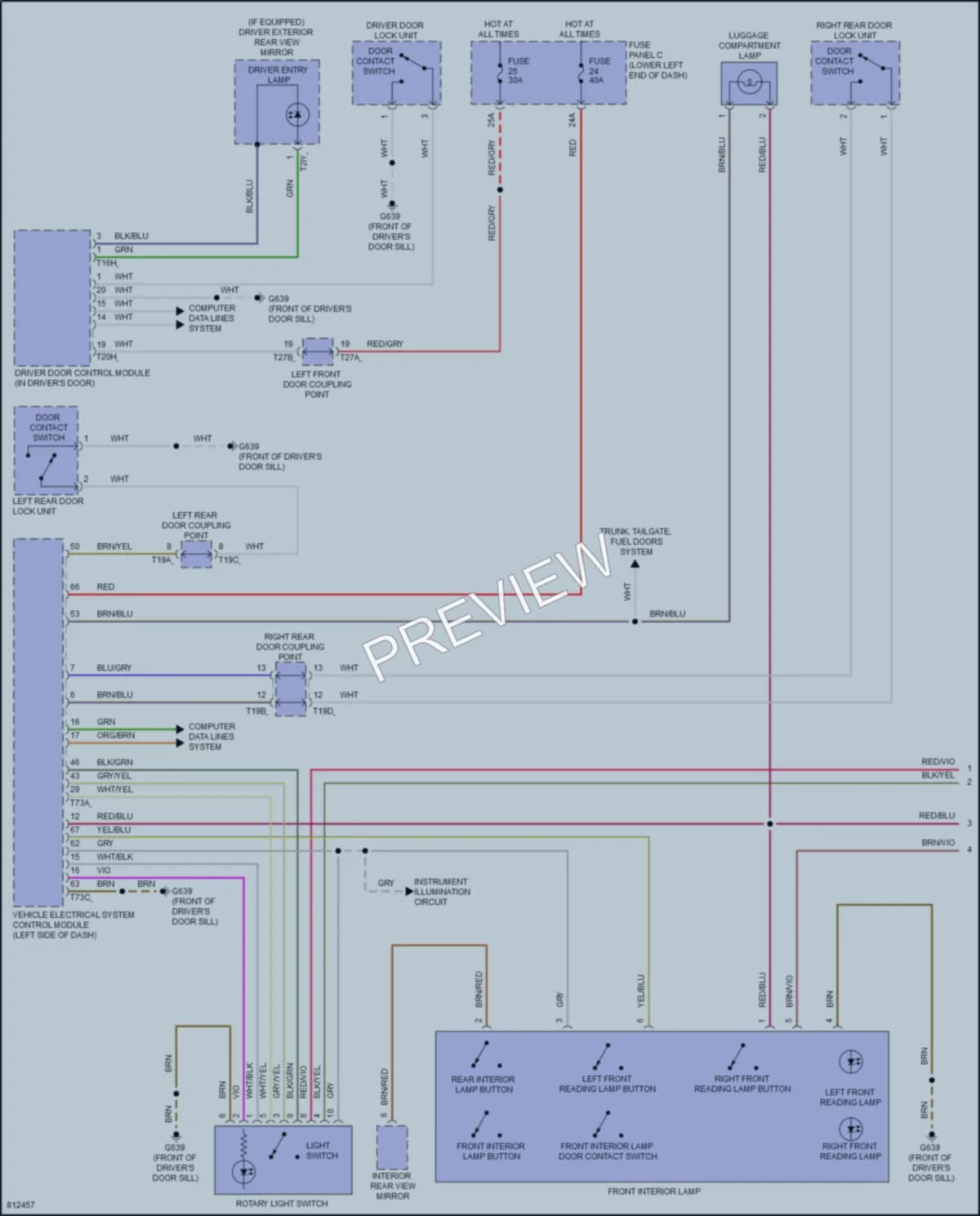 2022 Volkswagen Taos Interior Lights wiring diagram preview