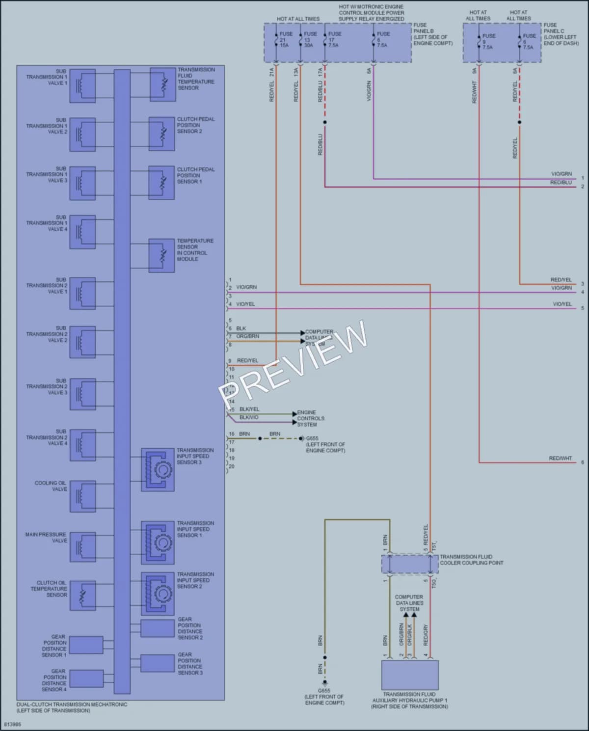 2022 Volkswagen Taos Transmission wiring diagram preview