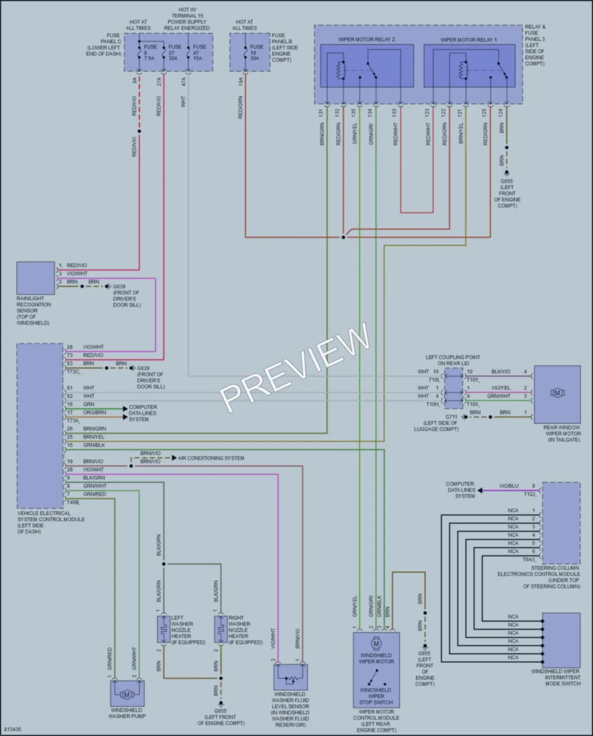 2022 Volkswagen Taos Wiper Washer wiring diagram preview