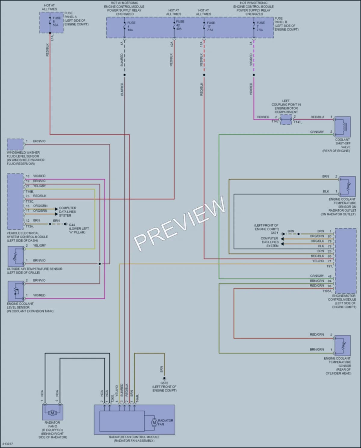 2022 Volkswagen Tiguan Cooling Fan wiring diagram preview